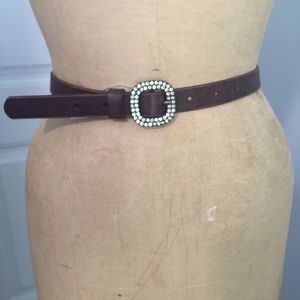 FOSSIL Leather Skinny Belt. Sz M. NWT!!